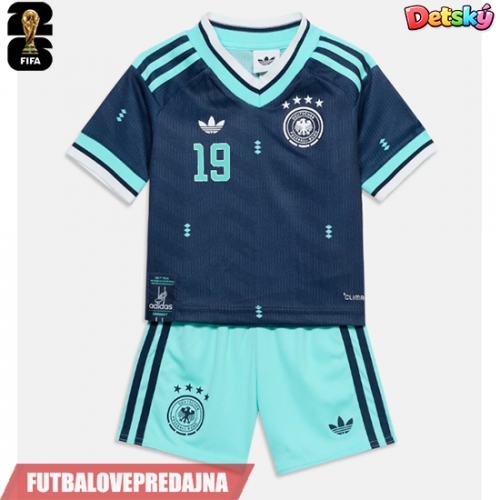 Lacne Dětský Futbalové dres Nemecko Leroy Sane #19 MS 2026 Krátky Rukáv - Preč (+ trenírky)